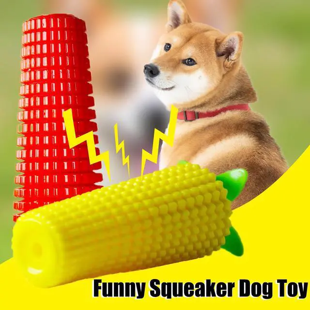 Alt view image 4 of 6 - Dog Chew Toys for Aggressive Chewers, Likaty Indestructible Squeaker Dog Toy Puppy Chew Teething Toys for Large Medium Small Dogs Yellow