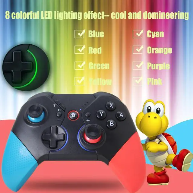 Alt view image 3 of 7 - Wireless Controller for Nintendo Switch, Likaty Joypad Compatible with Switch OLED/Lite/ Gamepad Accessories, Switch Pro Controller with Programming Motion Control Vibration