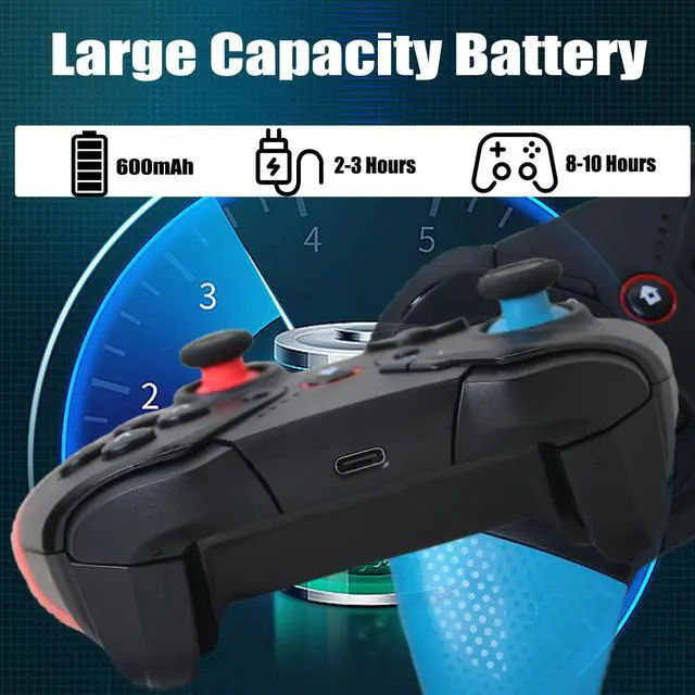 Alt view image 5 of 7 - Wireless Controller for Nintendo Switch, Likaty Joypad Compatible with Switch OLED/Lite/ Gamepad Accessories, Switch Pro Controller with Programming Motion Control Vibration