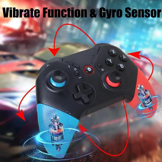 Alt view image 7 of 7 - Wireless Controller for Nintendo Switch, Likaty Joypad Compatible with Switch OLED/Lite/ Gamepad Accessories, Switch Pro Controller with Programming Motion Control Vibration