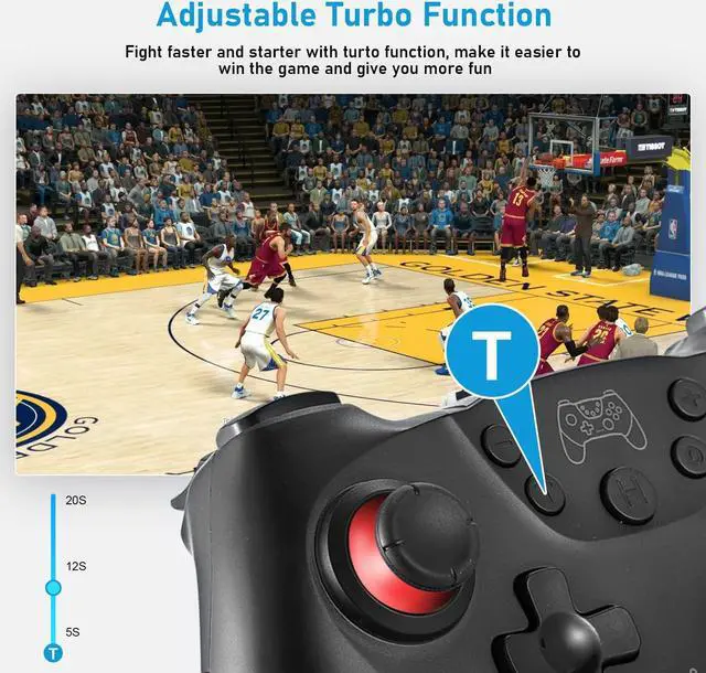 Alt view image 3 of 6 - Wireless Controller for Nintendo Switch, Likaty Joypad Compatible with Switch OLED/Lite/ Gamepad Accessories, Switch Pro Controller with Programming Motion Control Vibration