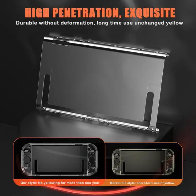 Alt view image 5 of 7 - Transparent Case for Nintendo Switch 2 Case,Clear Shockproof Non-Slip Soft TPU Silicone Crystal Protective Switch2 Controller Skin for SW2 Protector Cover Accessories