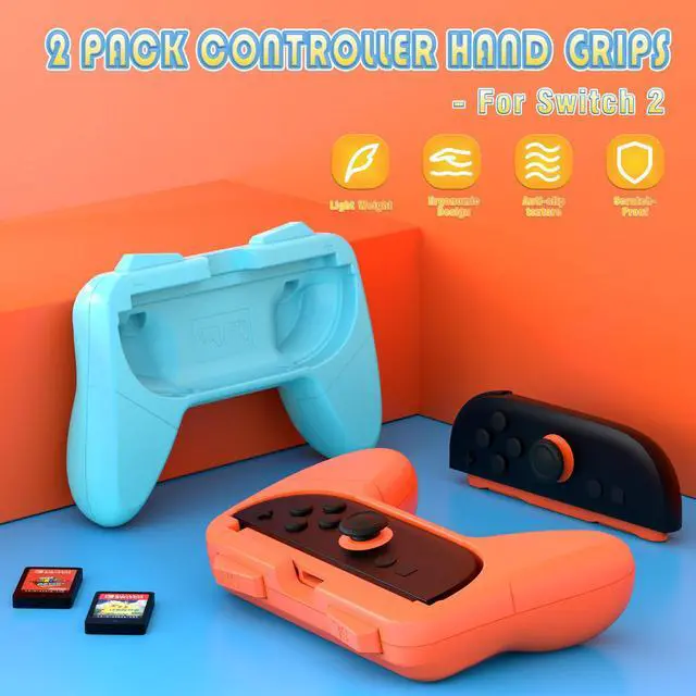 Alt view image 5 of 7 - Joy Con Comfort Grips for Nintendo Switch 2,Controller Game Accessories Handheld Joystick Remote Control Holder-2 Pack,Black