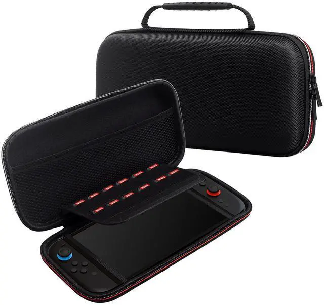 Main image of Nylon Carry Case for Nintendo Switch 2,Protective Hard Portable Travel Carry Case Shell Pouch with Pockets for Accessories and Games,Black