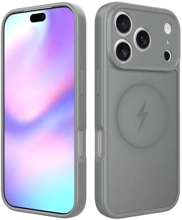 Alt view image 7 of 7 - Case for iPhone 17 Pro,Full Covered Camera Protection Magnetic Shockproof Slim Case Drop Proof Durable Protective Cover Gray