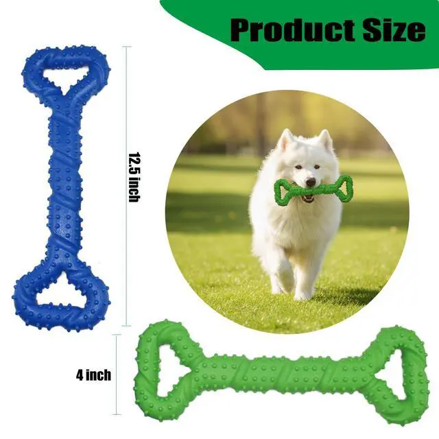 Alt view image 2 of 7 - Dog Chew Toys for Aggressive Chewers, Likaty Indestructible Dog Toy Puppy Chew Teething Toys for Large Medium Small Dogs,Blue