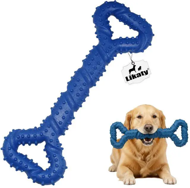 Main image of Dog Chew Toys for Aggressive Chewers, Likaty Indestructible Dog Toy Puppy Chew Teething Toys for Large Medium Small Dogs,Blue