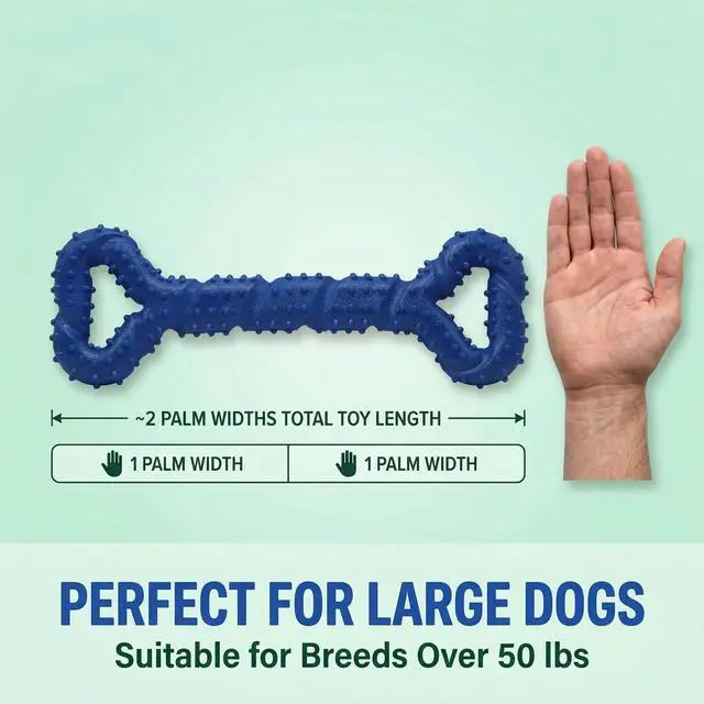 Alt view image 6 of 7 - Dog Chew Toys for Aggressive Chewers, Likaty Indestructible Dog Toy Puppy Chew Teething Toys for Large Medium Small Dogs,Blue