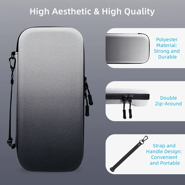 Alt view image 7 of 7 - Nylon Carry Case for Nintendo Switch 2,Protective Hard Portable Travel Carry Bag Shell Pouch with Pockets for Accessories and Games