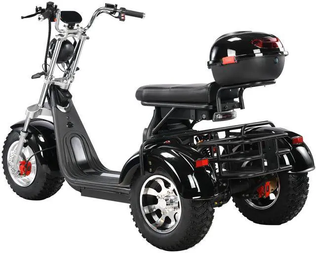 Alt view image 7 of 7 - eHoodax 3 Wheel elecstric scooter with 18 Inch Off-road Fat Tire  Max Speed 40KM/H 3000 Powerful Motor 3 wheel Detachable battery Electric Scooter