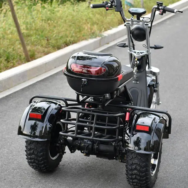 Alt view image 3 of 7 - eHoodax Adult Electric 3 Wheel Scooter 2000W Motor Max Speed 35-45KM/H Max Load 250KG 18 Inch Off road Fat Tire Electric Scooter