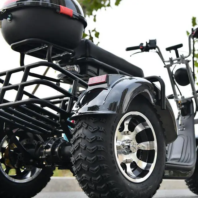 Alt view image 2 of 7 - eHoodax Adult Electric 3 Wheel Scooter 2000W Motor Max Speed 35-45KM/H Max Load 250KG 18 Inch Off road Fat Tire Electric Scooter
