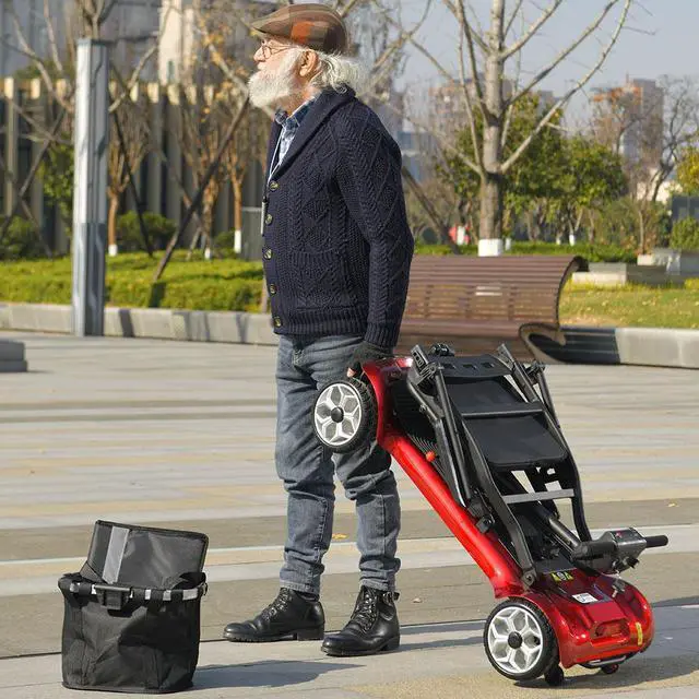 Alt view image 4 of 7 - eHoodax Foldable 4 Wheel Electric Mobility Scooter For Seniors And Disabled  Double Battery Electric wheelchair