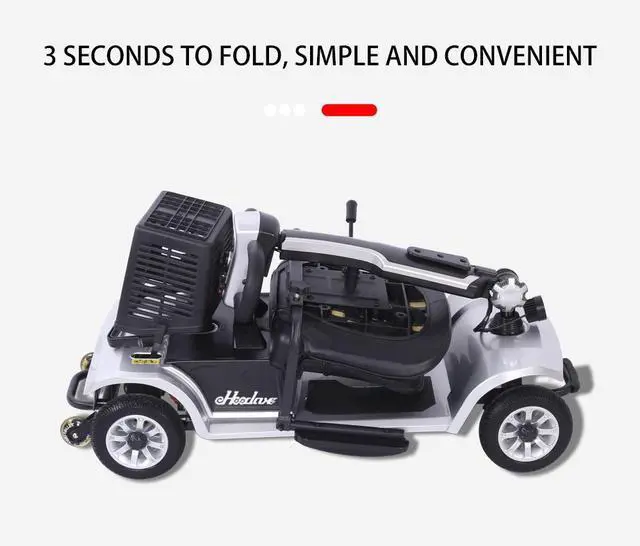 Alt view image 2 of 7 - eHoodax Outdoor 4 Wheels Electric Mobility Scooter For Seniors And Adults Max Speed 8km/h Max Range 20 KM 250W 24V Electric Wheelchair