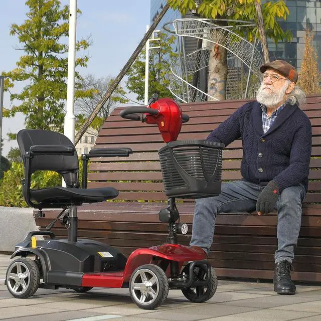Alt view image 3 of 7 - ehoodax Electric Mobility Scooter suitable for outdoor use by the elderly and disabled,Seats are removable and foldable, top speed 3.7 mph
