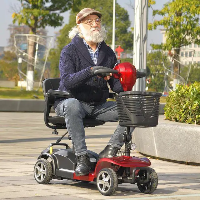 Main image of ehoodax Electric Mobility Scooter suitable for outdoor use by the elderly and disabled,Seats are removable and foldable, top speed 3.7 mph