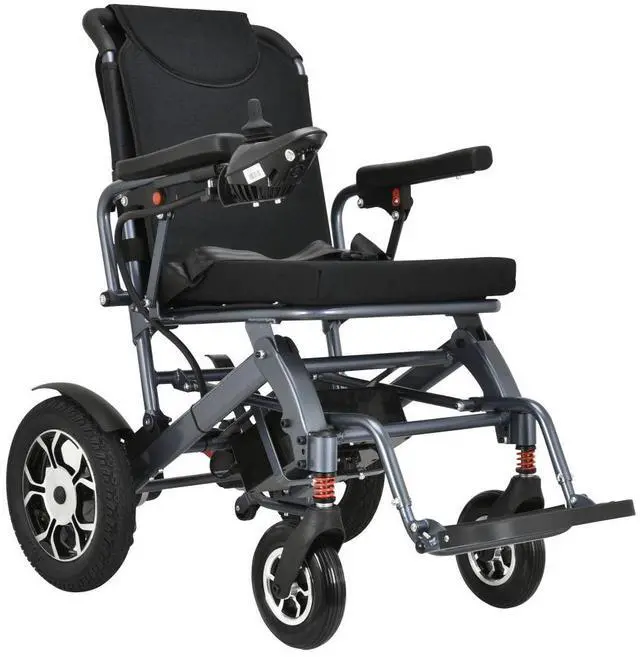 Alt view image 6 of 7 - ehoodax Power Motorized Foldable Wheelchairs for Seniors Support Load 265 LBS 2X250W Motor,silvery,removable battery