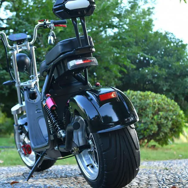 Alt view image 7 of 7 - ehoodax Max Speed 40MPH 4000W Motor Max Load 550 IBS 18 Inch Fat Tire Electric Scooter Black