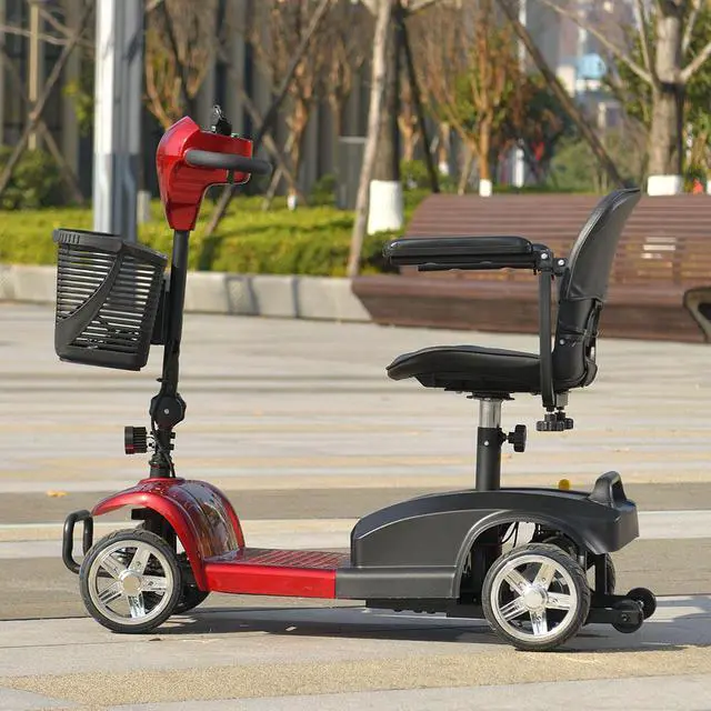 Alt view image 6 of 7 - eHoodax Foldable 4 Wheel Scooter Adult Outdoor Electric Mobility Scooter 12.5 Miles 6KM/H Speed 265 IBS Max Load