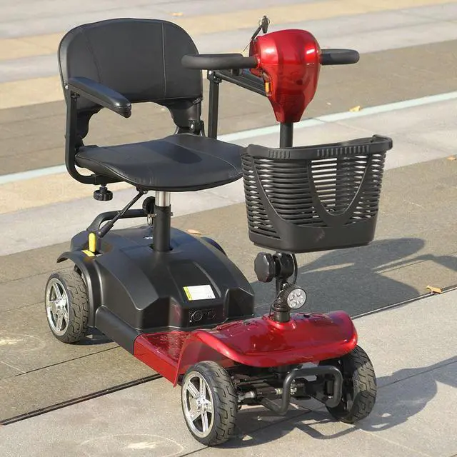 Alt view image 5 of 7 - eHoodax Foldable 4 Wheel Scooter Adult Outdoor Electric Mobility Scooter 12.5 Miles 6KM/H Speed 265 IBS Max Load