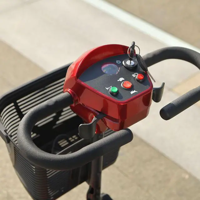 Alt view image 7 of 7 - eHoodax Foldable 4 Wheel Scooter Adult Outdoor Electric Mobility Scooter 12.5 Miles 6KM/H Speed 265 IBS Max Load