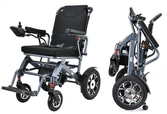 Alt view image 2 of 7 - ehoodax Power Motorized Foldable Wheelchairs for Seniors Support Load 265 LBS 500W Motor