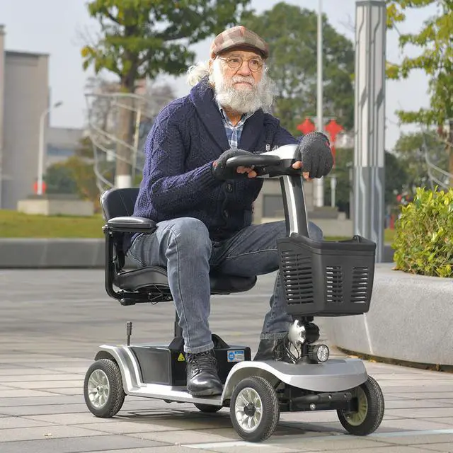 Alt view image 4 of 7 - ehoodax 250W Motor Max Load 265 IBS Electric Mobility Scooter Outdoor Use by Elderly and Disabled Persons