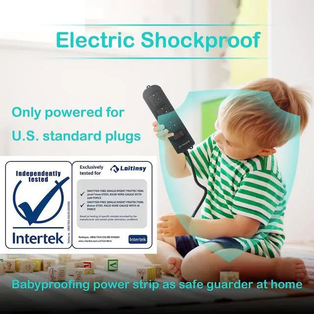 Alt view image 4 of 6 - Loitinsy Outdoor Power Strip Weatherproof, Waterproof Flat Plug with 3 Outlets, 6.5 FT Extension Cord, Overload Protection and Shockproof, Suitable for Home and Outside, Wall Mountable, Black