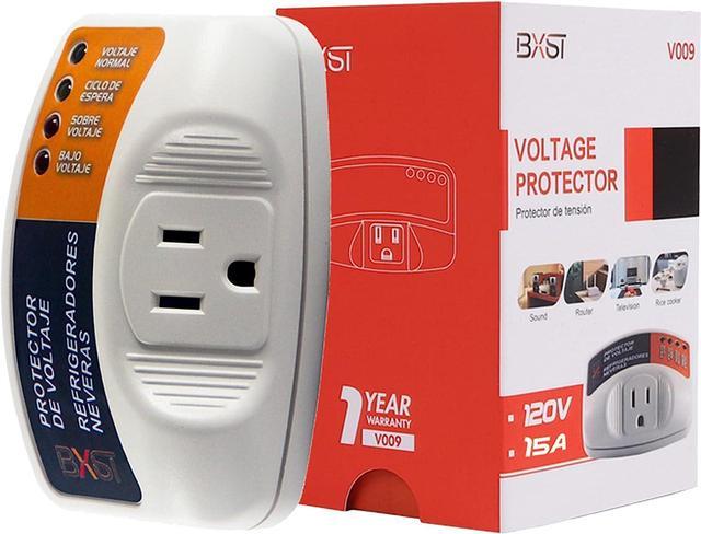 BXST One Outlet Plug in Voltage Protector for Home Protects Against High  and Low Voltage Surge Protector for Refrigerator/TV/PC 120V 1800W (1 Pack)  