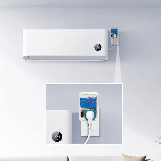 Alt view image 5 of 7 - [ETL Listed] BSEED Electronic Surge Protector for Home Appliance,Voltage Protector Suit for Refrigerators and Freezers, Voltage Brownout Outlet 220V 20A,4400Watts(1 Pack)