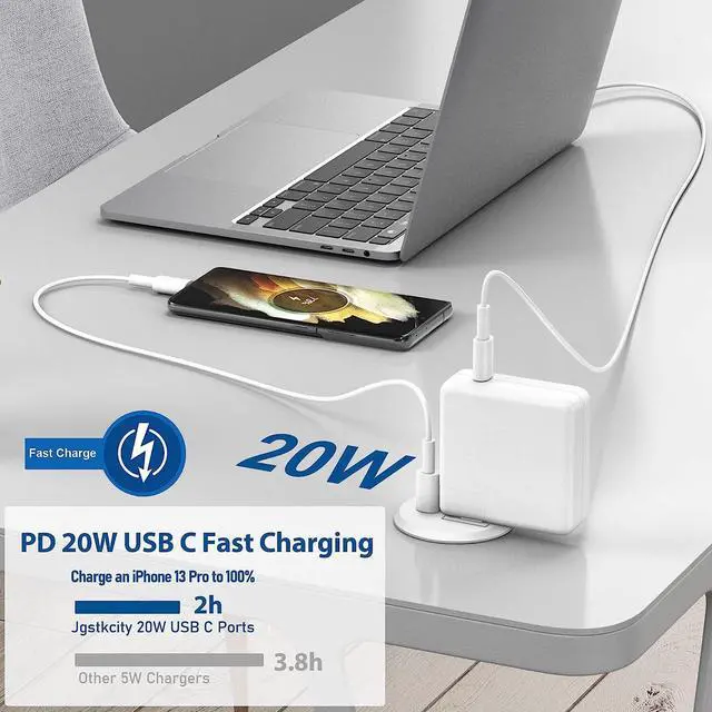 Alt view image 4 of 7 - 2 inch Desk Power Grommet with PD 20W USB C,Ultra-Flat Plug Power Strip,Recessed Outlet,Desktop Power Grommet for Office PC Desk Cable Cord Cover,Table Outlets for Home, Office,6 ft Cable(White)