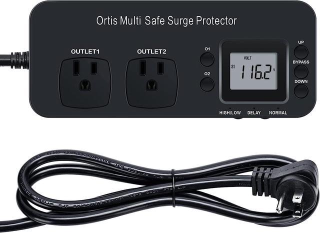 Refrigerator Surge Protector, Ortis Double Outlet RV Appliance Surge  Protector with Time Delay & Real-Time Electricity Usage Monitor, Protects  All Voltage Abnormalities 