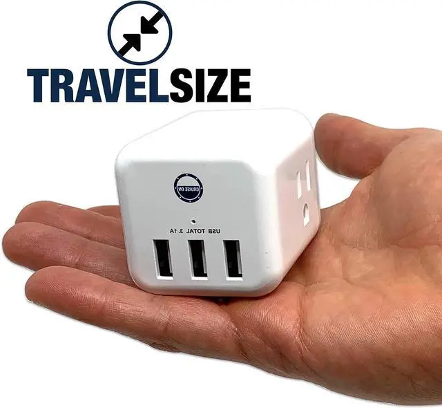 Alt view image 3 of 7 - Cruise Approved Power Strip Non Surge Protector for Cruise Ship Multi Plug, 6 Outlets, 3 USB & 3 AC Outlet for Carnival, Celebrity, Princess, Norwegian & Major Lines in 2025 & 2026