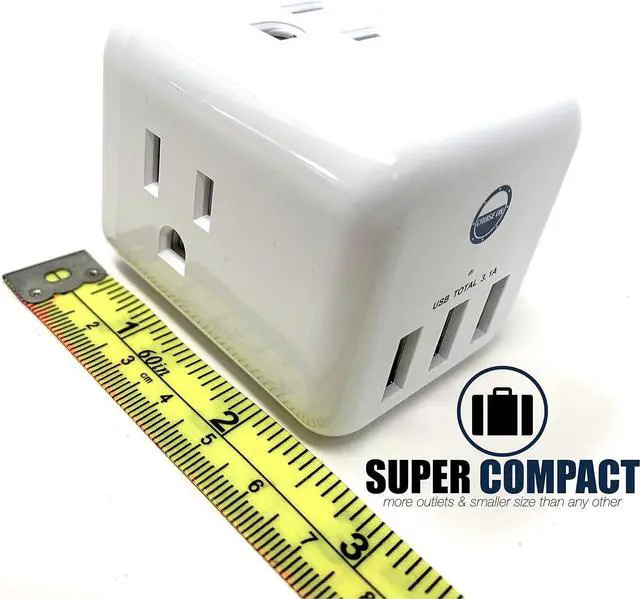 Alt view image 6 of 7 - Cruise Approved Power Strip Non Surge Protector for Cruise Ship Multi Plug, 6 Outlets, 3 USB & 3 AC Outlet for Carnival, Celebrity, Princess, Norwegian & Major Lines in 2025 & 2026