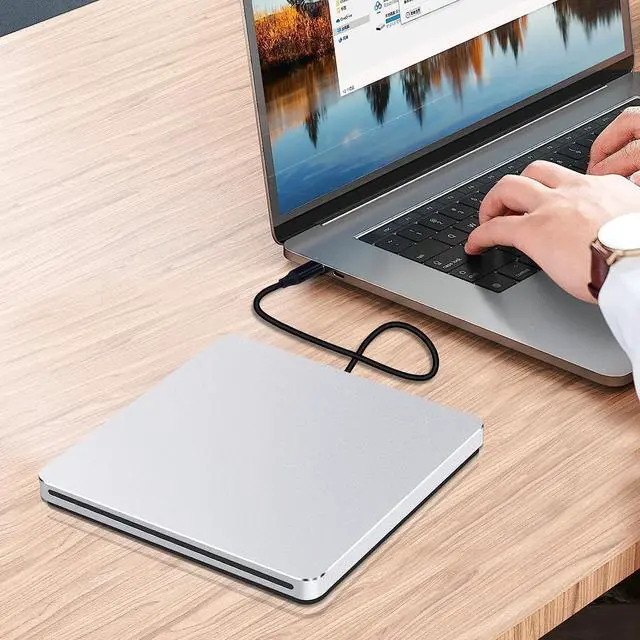 Alt view image 6 of 7 - NOLYTH External CD/DVD Drive for Laptop CD DVD Burner USB 3.0 Type-C DVD Player for Computer Disk Drive Slim DVD Drive Writer CD Reader Optical Drive for Computer Laptop PC Windows Desktop Mac