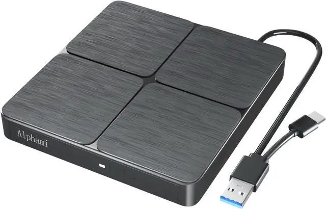 Main image of Alphami External Blu ray Drive, USB 3.0 and Type-C Portable Blu-ray Burner DVD Drive 3D Slim Optical Bluray CD DVD Drive for Windows XP/7/8/10MacOS