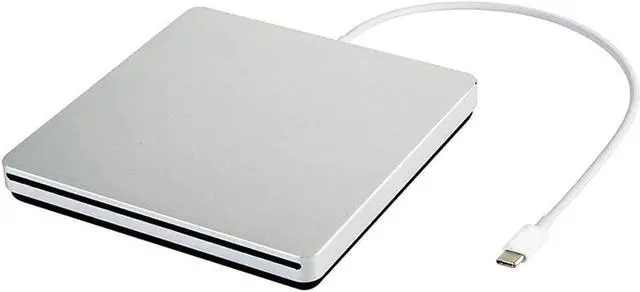 Main image of External CD DVD Drive USB C CD DVD Burner/Writer Slim Portable Slot in CD DVD Reader for MacBook Pro/Air/Mac/Laptop/Windows10 (Sliver)