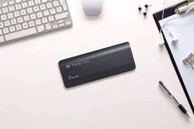 Alt view image 2 of 7 - Timetec 1TB Portable External SSD USB3.2 Gen2 Type C Up to 550MB/s Ultra-Light Aluminum Mini External Solid State Drive with USB C to A Cable/USB A to C Adapter for Desktops/Laptop/Mac/Mobile - Black