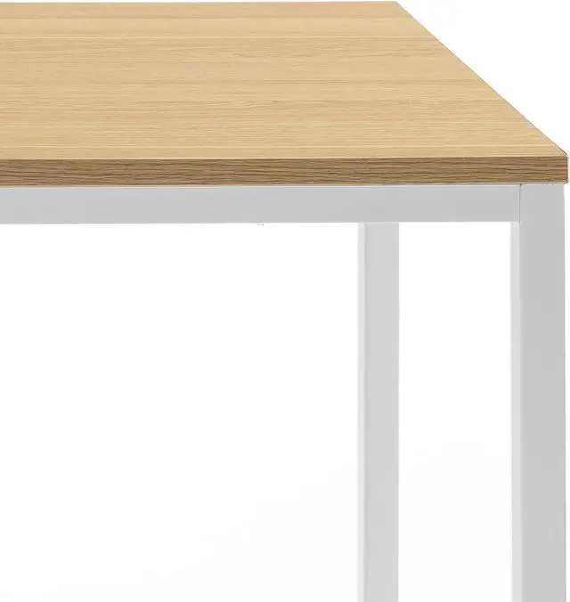 Alt view image 7 of 7 - ZINUS Jennifer 55 Inch White Frame Desk, Computer Workstation, Office Desk, Dining Table, Easy Assembly, Natural