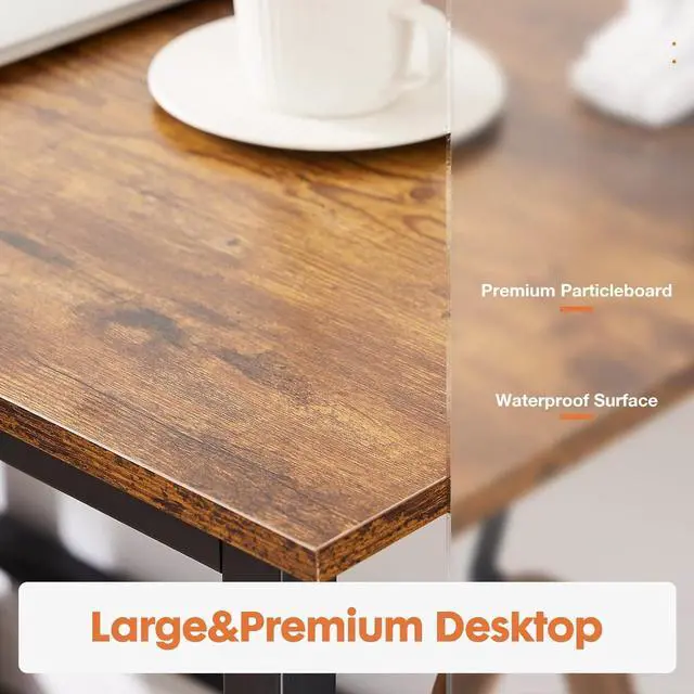 Alt view image 6 of 7 - Computer Desk with Drawers 40 Inch Home Office Desk Writing Desk Work Desk PC Table Study Desk with 2-Tier Drawers Storage Shelf Side Hook, Modern Style for Small Spaces, Bedroom, Gaming