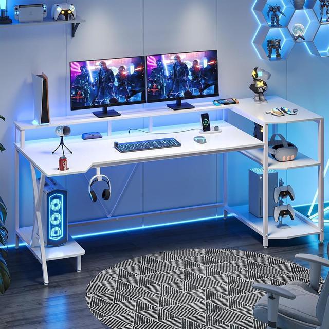 Gaming pc desk white hotsell
