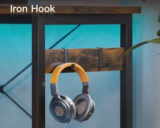 Alt view image 7 of 7 - Coleshome 66" L Shaped Larger Gaming Desk, Corner Computer Desk, Sturdy Home Office Computer Table, Writing Workstation, Vintage