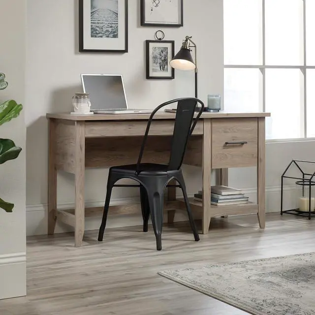 Alt view image 4 of 7 - Sauder Summit Station Desk, L: 52.09" x W: 19.29" x H: 29.02", Laurel Oak Finish