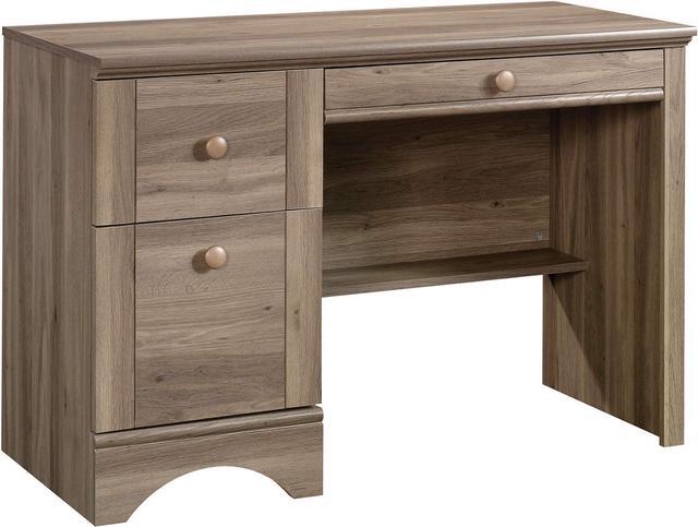 Main image of Sauder Harbor View Computer Desk, Salt Oak finish