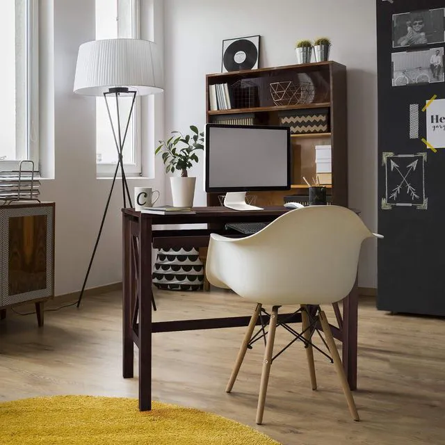 Alt view image 2 of 7 - Casual Home Montego Folding Desk with Pull-Out Tray-Espresso
