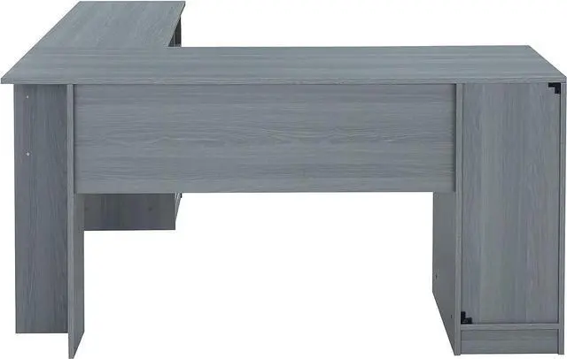 Alt view image 7 of 7 - Techni Mobili Functional L-Shaped Computer Desk with storage, L is 59.5" wide x 59.5" Long, Grey