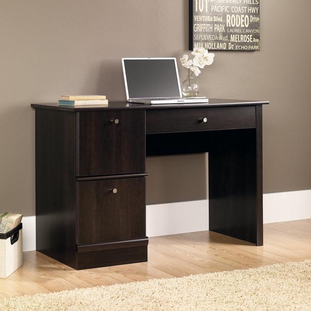 Alt view image 2 of 6 - Sauder Computer Desk, Cinnamon Cherry Finish, L: 46.54" x W: 18.50" x H: 30.16",