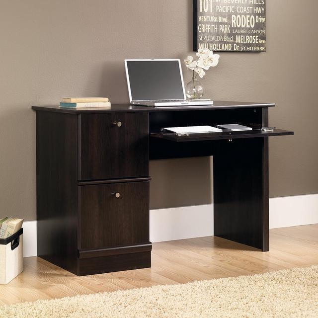 Alt view image 4 of 6 - Sauder Computer Desk, Cinnamon Cherry Finish, L: 46.54" x W: 18.50" x H: 30.16",