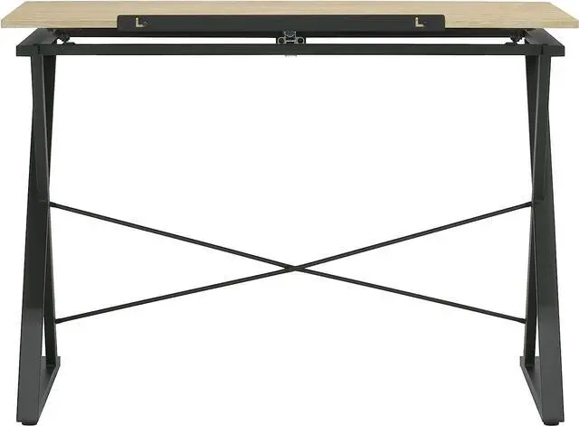 Alt view image 6 of 7 - SD STUDIO DESIGNS Axiom II Drawing 42" Wide Adjustable Top Drafting Table, Graphite Black/Ashwood