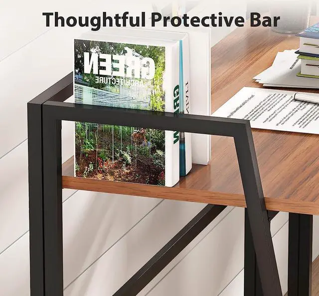 Alt view image 5 of 7 - Eureka Ergonomic fold Desk 41 inch Small Folding Table Home Computer Desk Office Collapsible Desks Study Writing Computer Folding Work Tables for Small Spaces Free Assembly, Walnut